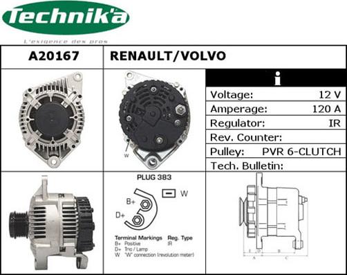 Technika A20167 - Генератор autospares.lv