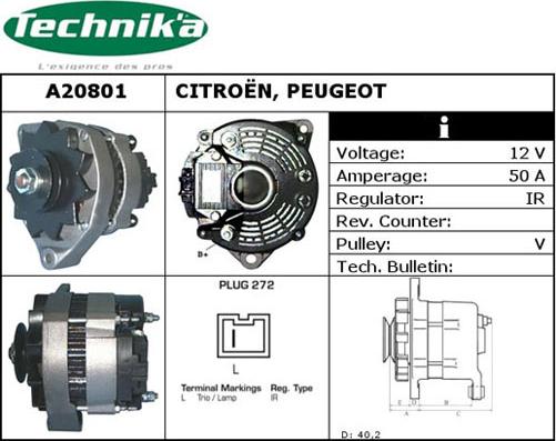 Technika A20801 - Генератор autospares.lv