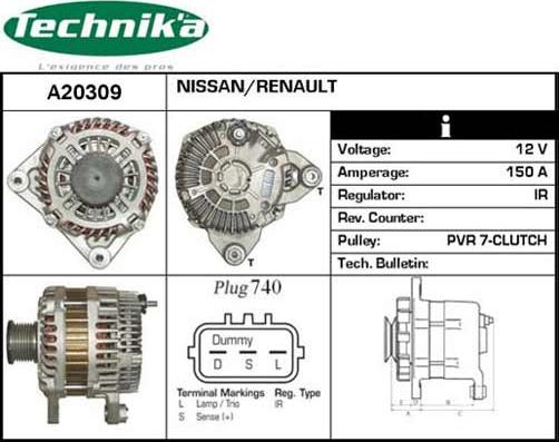 Technika A20309 - Генератор autospares.lv