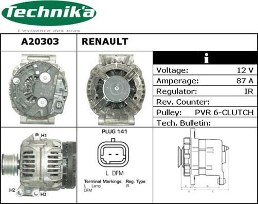 Technika A20303 - Генератор autospares.lv