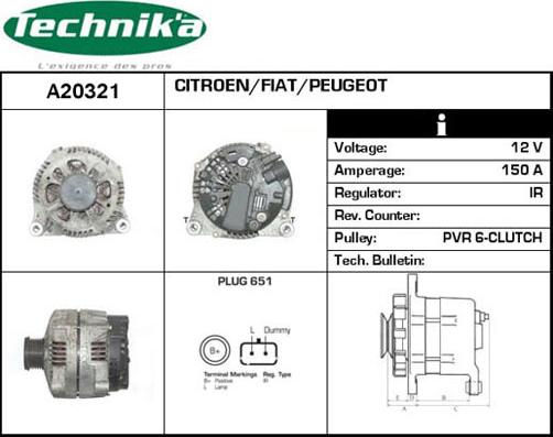 Technika A20321 - Генератор autospares.lv