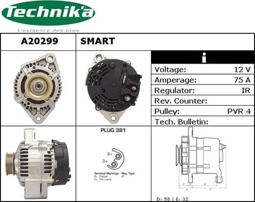 Technika A20299 - Генератор autospares.lv