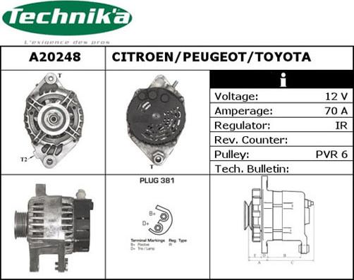 Technika A20248 - Генератор autospares.lv