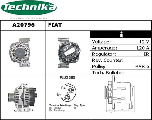 Technika A20796 - Генератор autospares.lv