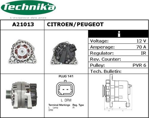 Technika A21013 - Генератор autospares.lv