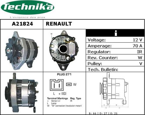 Technika A21824 - Генератор autospares.lv