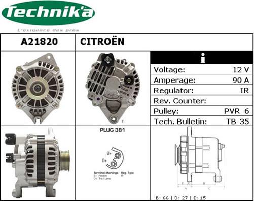 Technika A21820 - Генератор autospares.lv