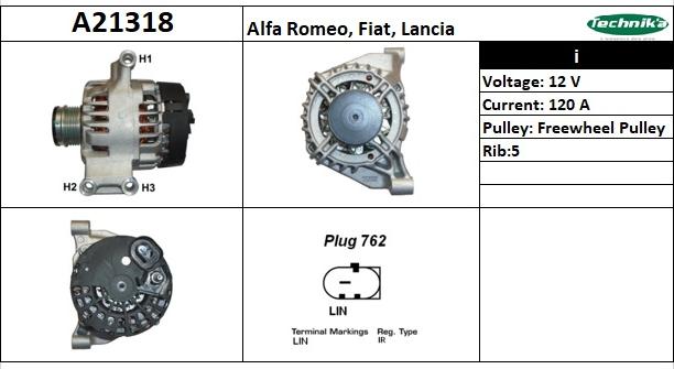 Technika A21318 - Генератор autospares.lv