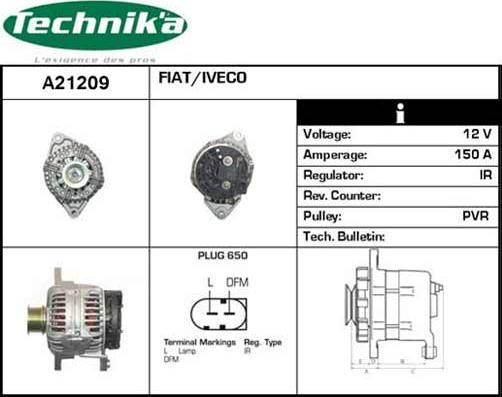 Technika A21209 - Генератор autospares.lv