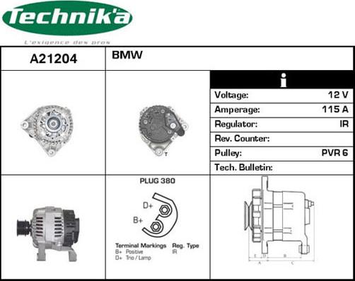 Technika A21204 - Генератор autospares.lv