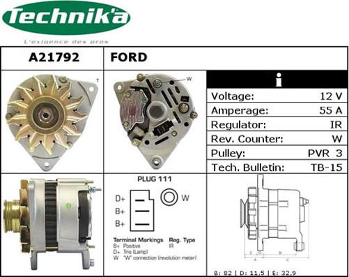 Technika A21792 - Генератор autospares.lv