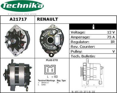 Technika A21717 - Генератор autospares.lv