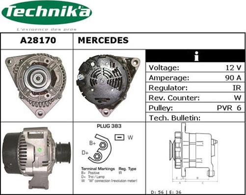 Technika A28170 - Генератор autospares.lv