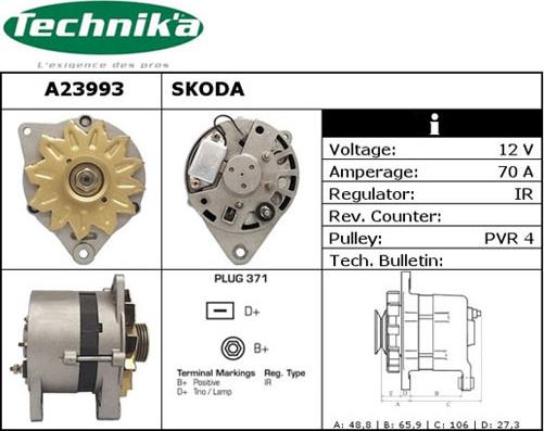 Technika A23993 - Генератор autospares.lv