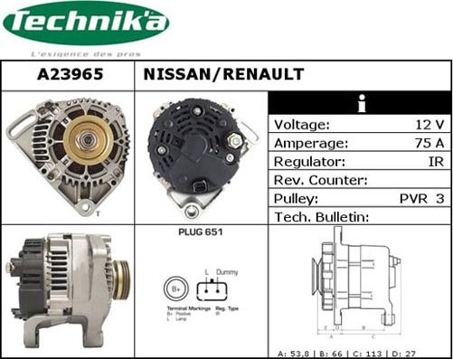 Technika A23965 - Генератор autospares.lv