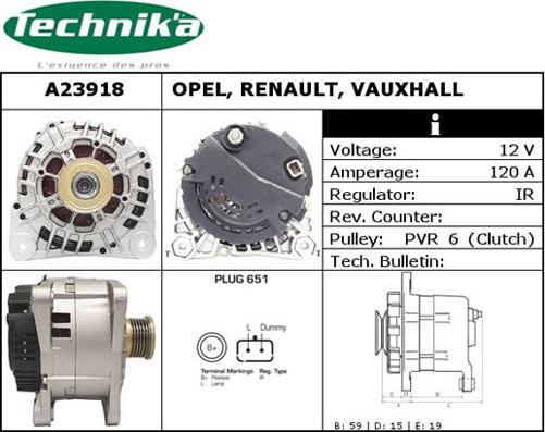 Technika A23918 - Генератор autospares.lv