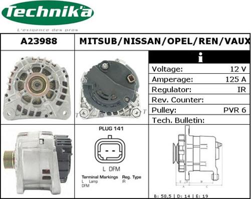 Technika A23988 - Генератор autospares.lv