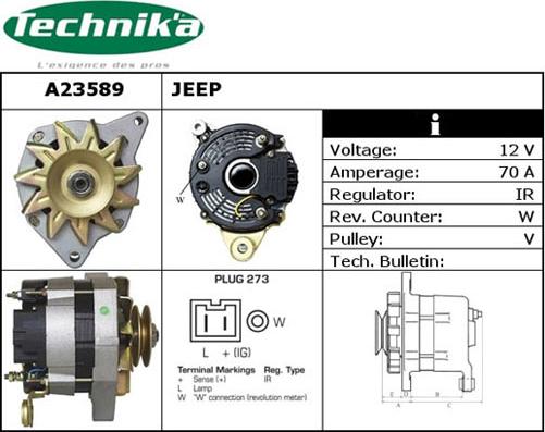 Technika A23589 - Генератор autospares.lv