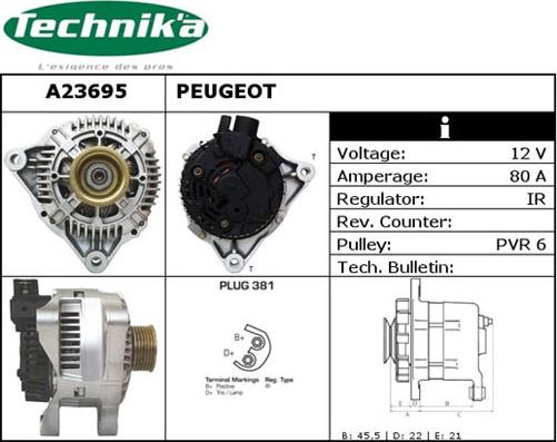 Technika A23695 - Генератор autospares.lv