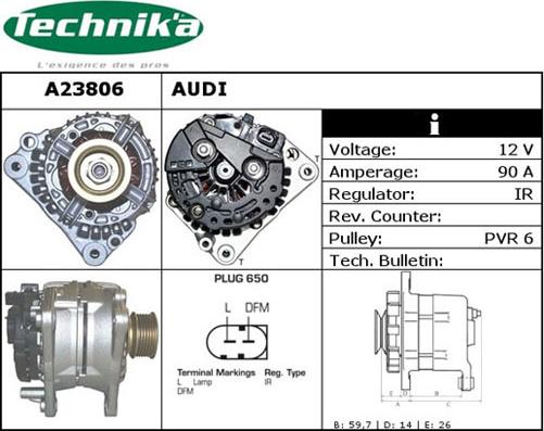 Technika A23806 - Генератор autospares.lv