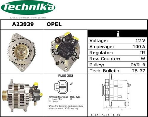 Technika A23839 - Генератор autospares.lv