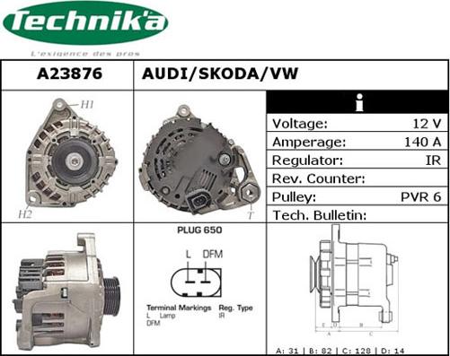 Technika A23876 - Генератор autospares.lv