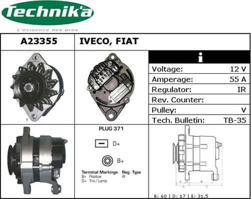 Technika A23355 - Генератор autospares.lv