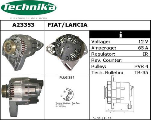 Technika A23353 - Генератор autospares.lv