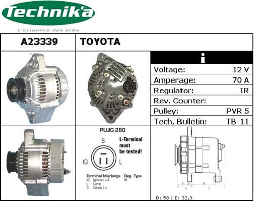 Technika A23339 - Генератор autospares.lv