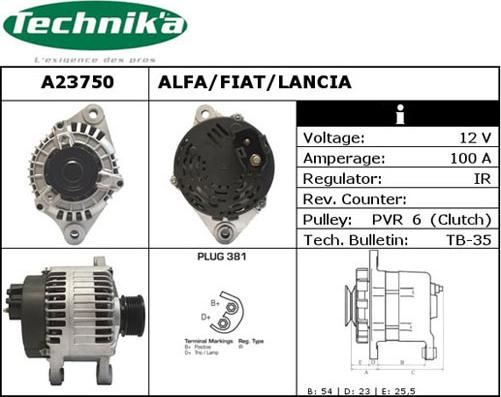 Technika A23750 - Генератор autospares.lv