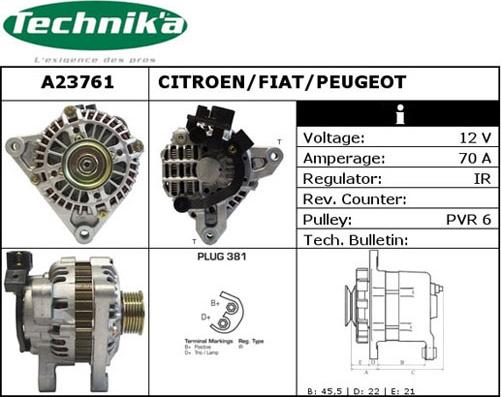 Technika A23761 - Генератор autospares.lv