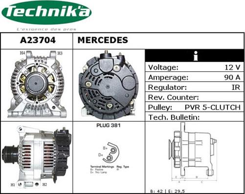 Technika A23704 - Генератор autospares.lv