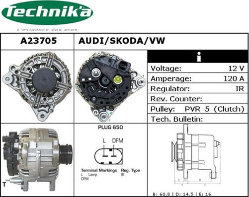 Technika A23705 - Генератор autospares.lv