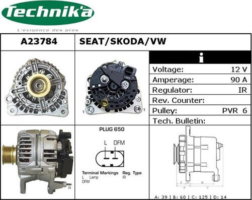 Technika A23784 - Генератор autospares.lv