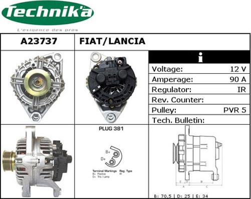 Technika A23737 - Генератор autospares.lv