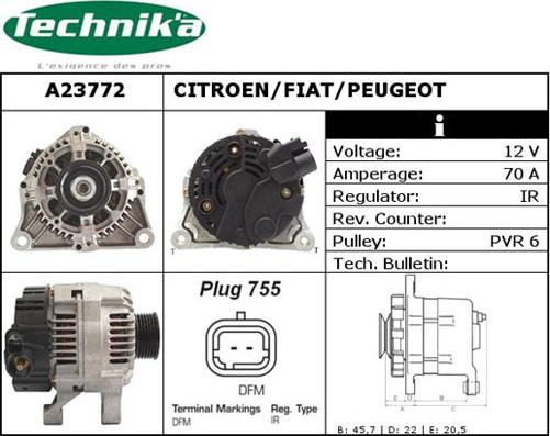 Technika A23772 - Генератор autospares.lv