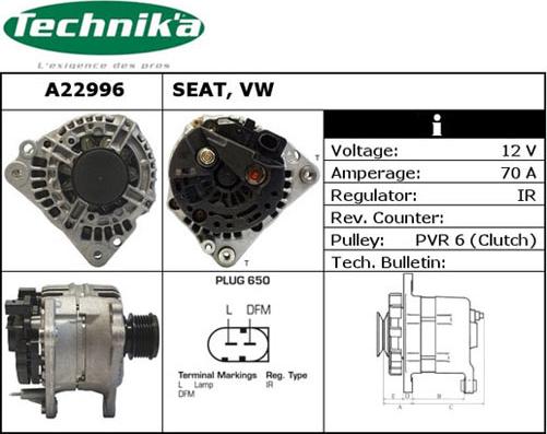 Technika A22996 - Генератор autospares.lv