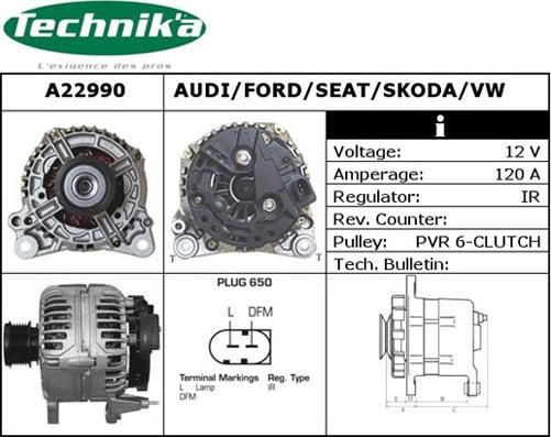 Technika A22990 - Генератор autospares.lv