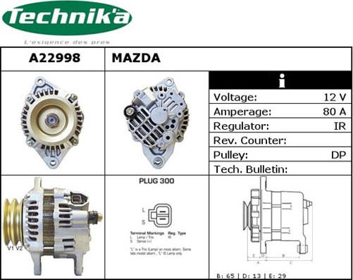 Technika A22998 - Генератор autospares.lv