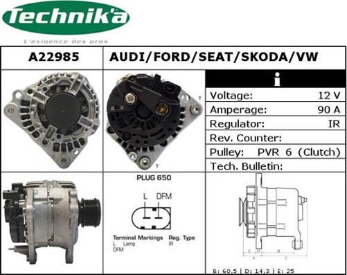 Technika A22985 - Генератор autospares.lv