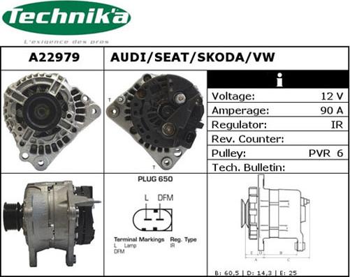 Technika A22979 - Генератор autospares.lv