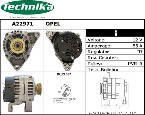 Technika A22971 - Генератор autospares.lv