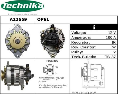 Technika A22659 - Генератор autospares.lv