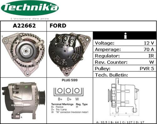 Technika A22662 - Генератор autospares.lv