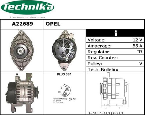 Technika A22689 - Генератор autospares.lv