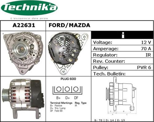 Technika A22631 - Генератор autospares.lv