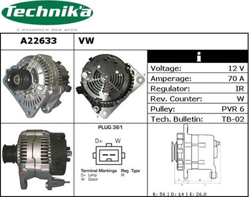 Technika A22633 - Генератор autospares.lv