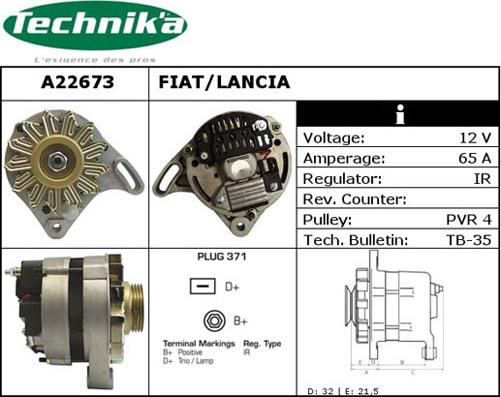 Technika A22673 - Генератор autospares.lv