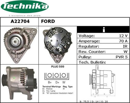 Technika A22704 - Генератор autospares.lv