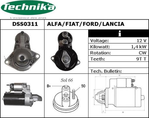 Technika DSS0311 - Стартер autospares.lv